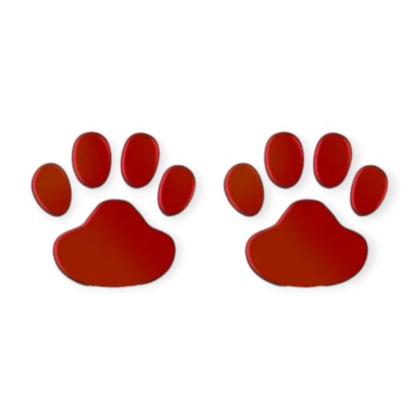 auto sticker honden pootjes rood