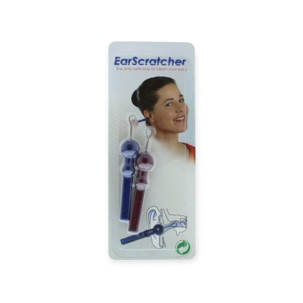 veilige oorreiniger earscratcher blauw/rood 2 stuks