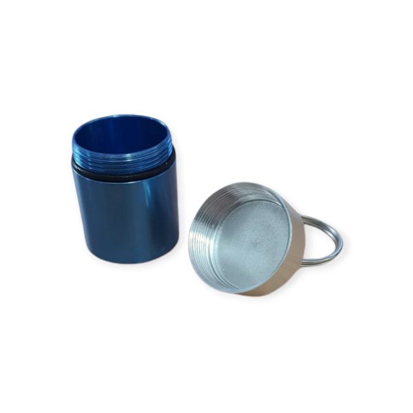 pillendoosje blauw zilver groter model