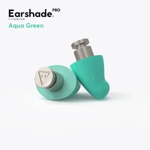 flare audio earplugs earshade pro titanium aqua green