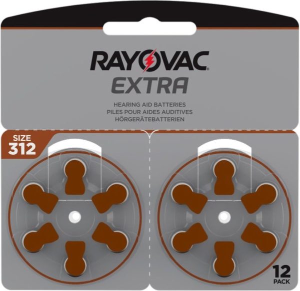 rayovac extra p312 12 batterijen