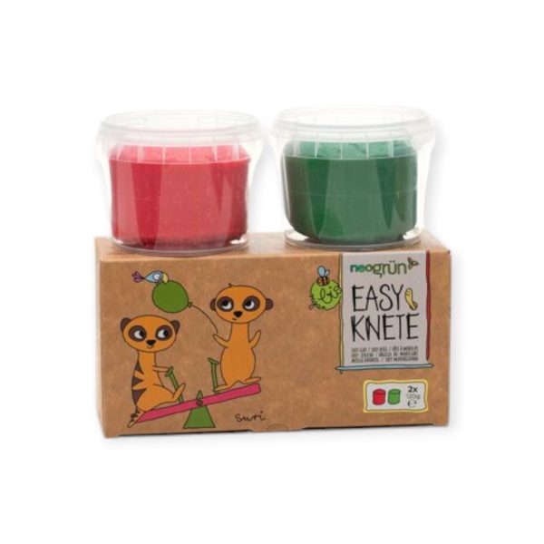 neogrün bio easy knete vegan set set suri rood groen