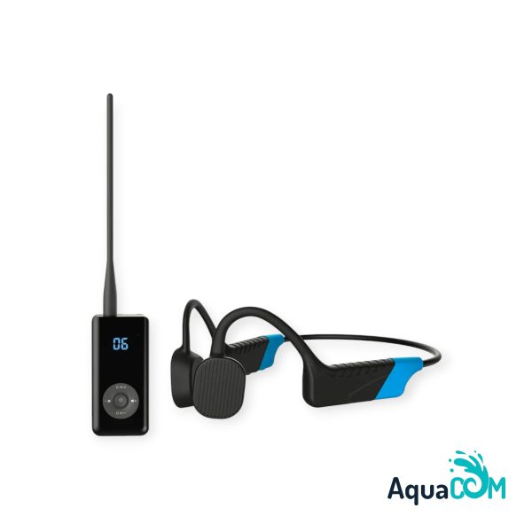 aquacom communicatieset voor zwemmers en trainers waterdichte beengeleidingstechnologie